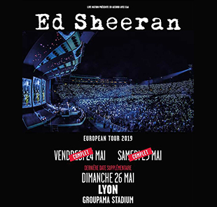 Pop-rock ED SHEERAN EUROPEAN TOUR 2019 DECINES CHARPIEU