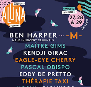 Pop-rock ARDECHE ALUNA FESTIVAL -PASS 1 JOUR 12EME EDITION RUOMS