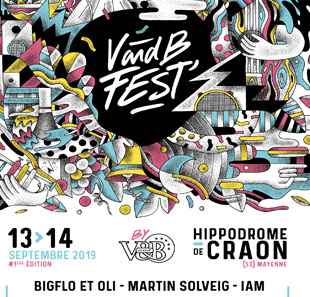 Pop-rock V AND B FEST - PASS 2 JOURS VALABLE LES 13 ET 14 SEPTEMBRE 2019 CRAON