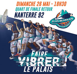 Basketbal ELAN BEARNAIS / NANTERRE 92 1/4 DE FINALE RETOUR - PLAYOFFS PAU