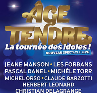 Variété en Frans chanson AGE TENDRE-LA TOURNEE DES IDOLES ! NOUVEAU SPECTACLE LIVE MARSEILLE