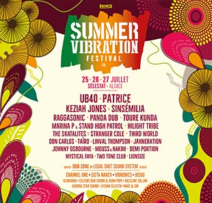 Reggae SUMMER VIBRATION FESTIVAL BILLET 1 JOUR SELESTAT