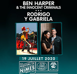 Pop-rock BEN HARPER & THE INNOCENT CRIMINALS + RODRIGO Y GABRIELA NIMES