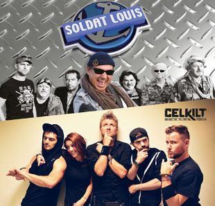 Variété en Frans chanson SOLDAT LOUIS + CELKILT LA NUIT CELTIQUE BITCHE