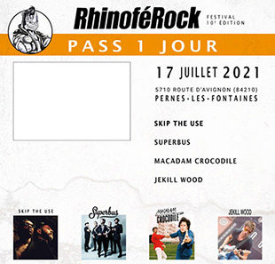Rock RHINOFEROCK FESTIVAL 2021 SAMEDI PERNES LES FONTAINES